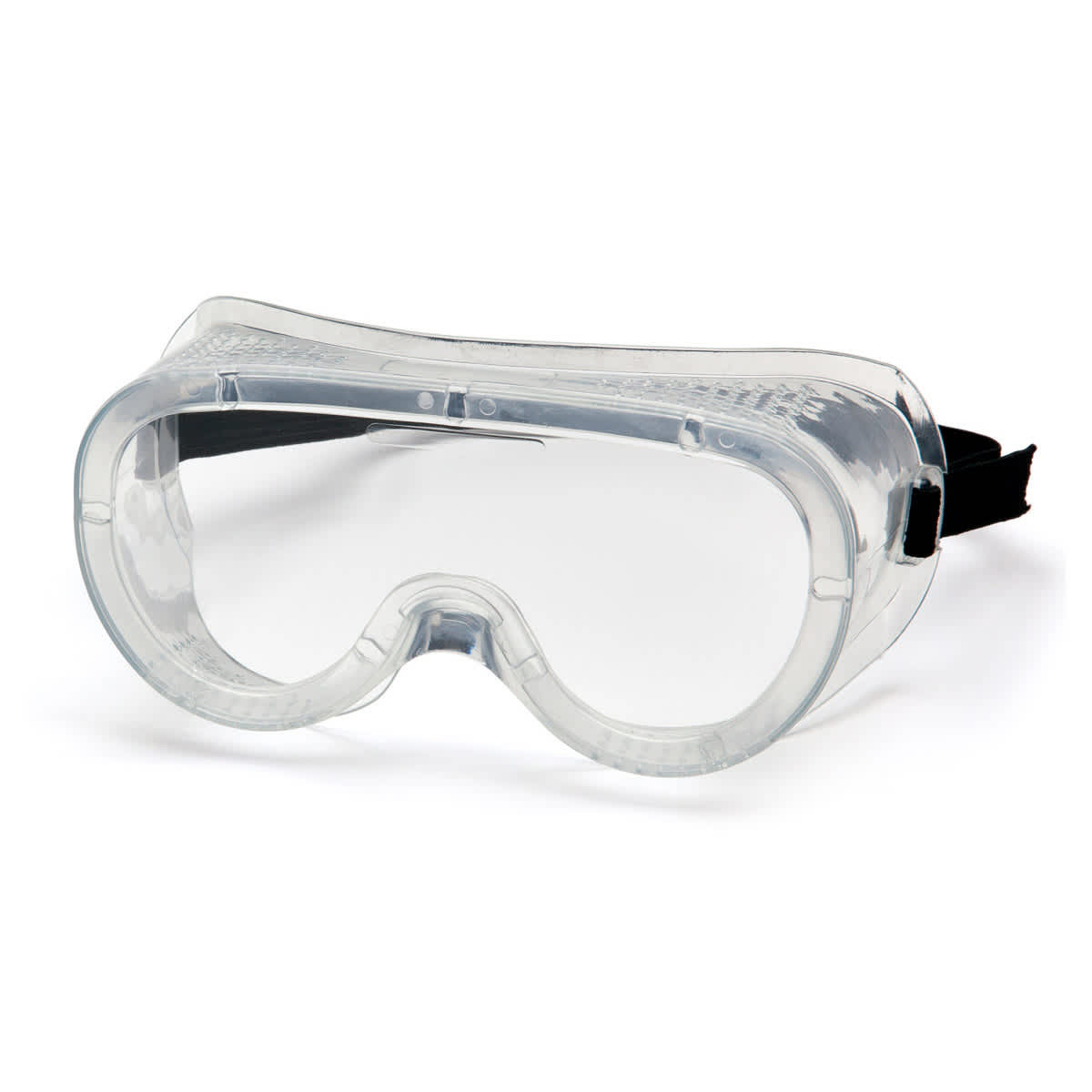 808 Series Chemical Impact Goggles PVC With Clear Frame Clear Lens Direct Vent Adjustable Headband 12 Count/Box