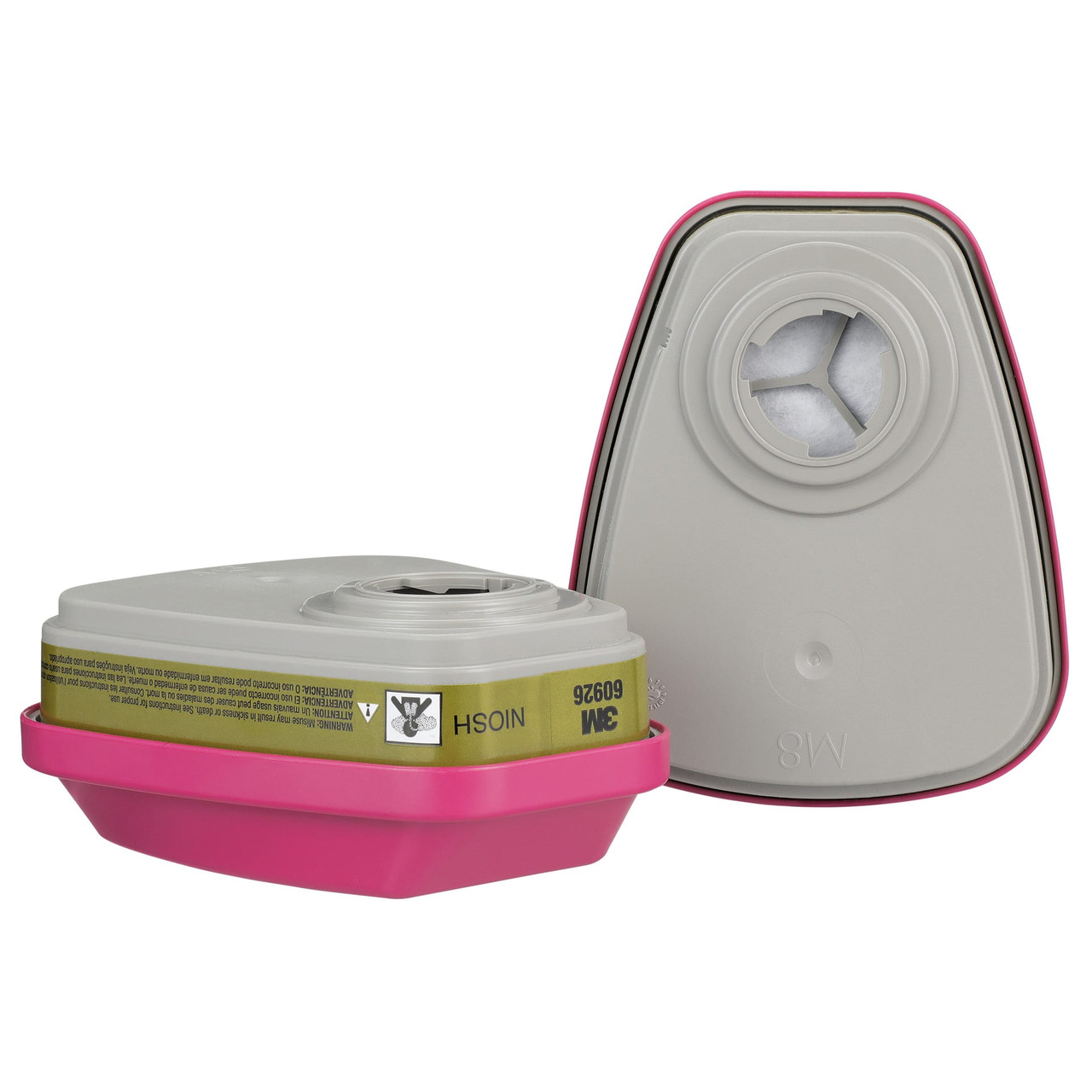 3M™ 60926 Vapor & Acid Gas Cartridge 4.2X3.4 IN Pink 2 Count/Pack 60 Count/Case