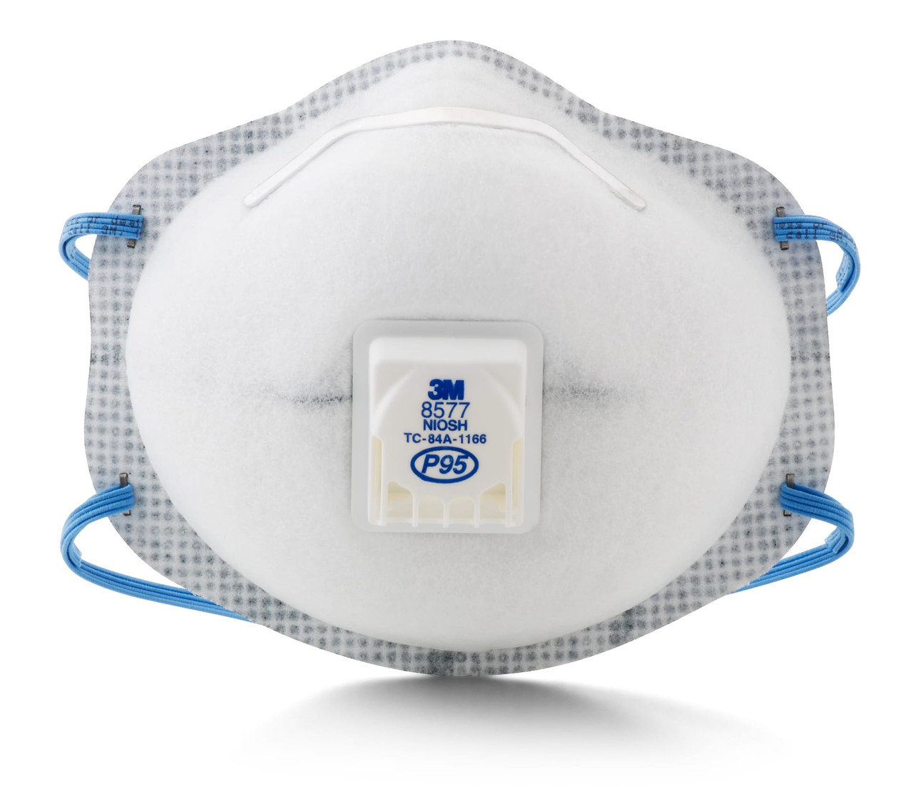 3M™ 8577 Respirator White Carbon Nuisance Level Organic Vapor Relief 10 Count/Pack 8 Packs/Case