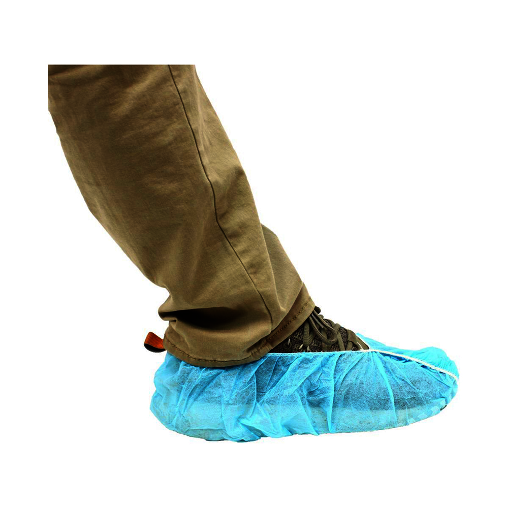PolyLite® Shoe Cover Large (LG) Sizes 7-10 16 IN Blue PP Disposable Non-Skid Water Resistant 150/Case