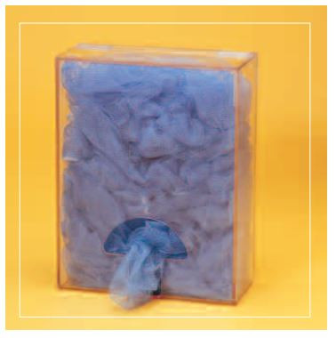 Hairnet Dispenser Medium (MED) 8X3.5X10.5 IN Clear Rectangle Plastic 1/Each