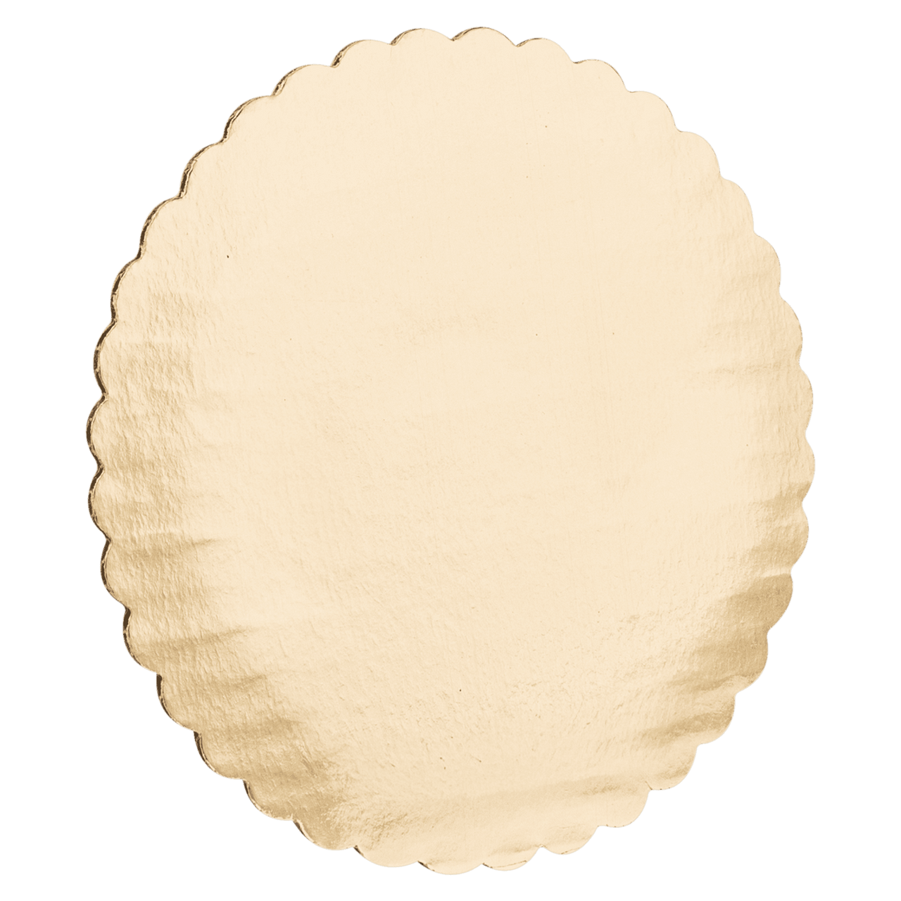 Cake Circle 6.25 IN Corrugated Cardboard Gold Scalloped Edge Single Wall Coated Grease Resistant 200/Case
