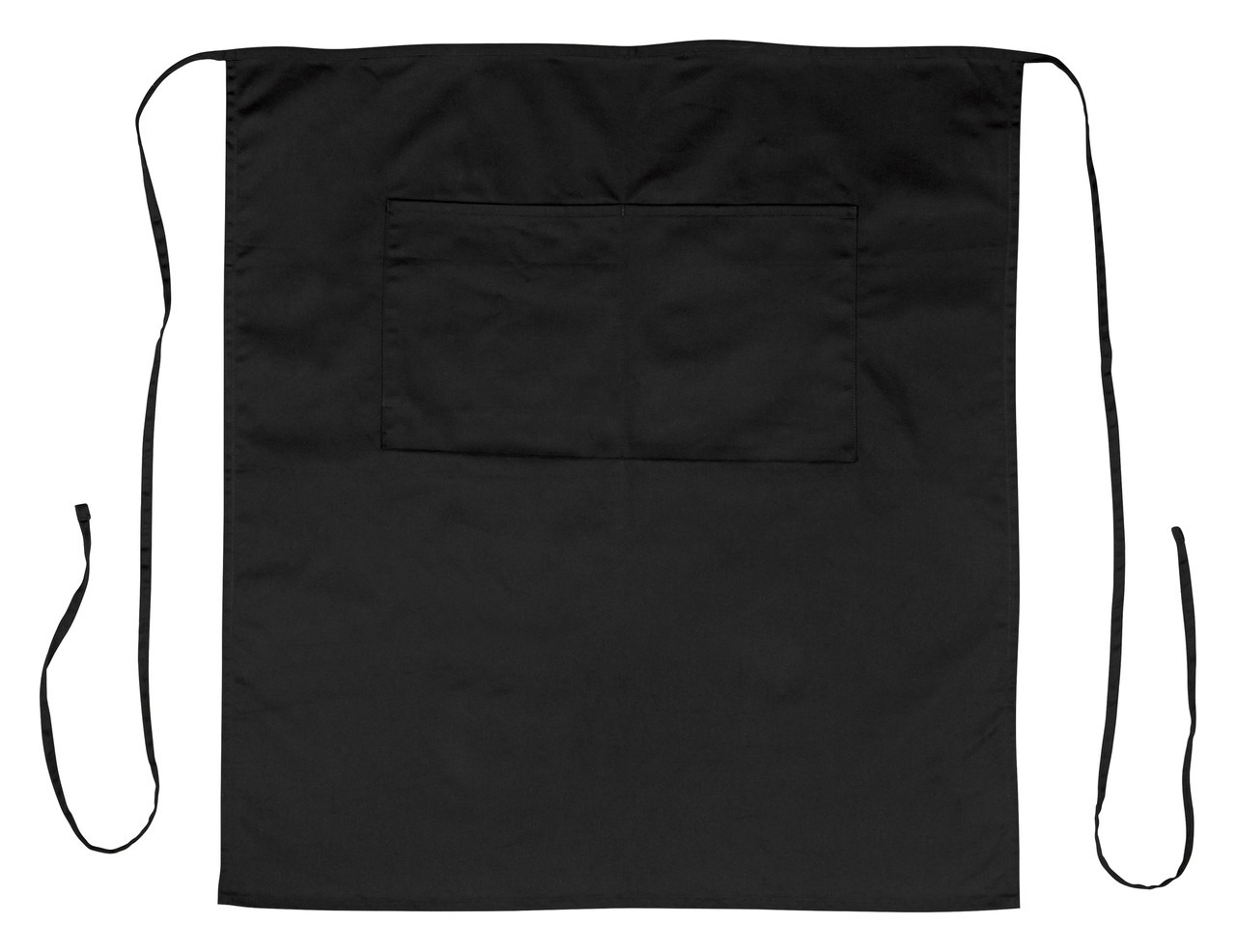 Bistro Apron Black Poly Blend (65% Polyester, 35% Cotton) With Pockets Full Length 1/Each