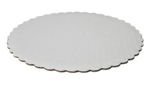 Cake Circle 8 IN Paperboard Scalloped Grease Resistant 500/Case