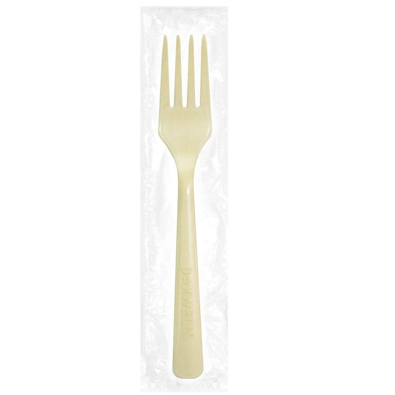 Fork CPLA Natural Medium Heavy Individually Wrapped 1000/Case
