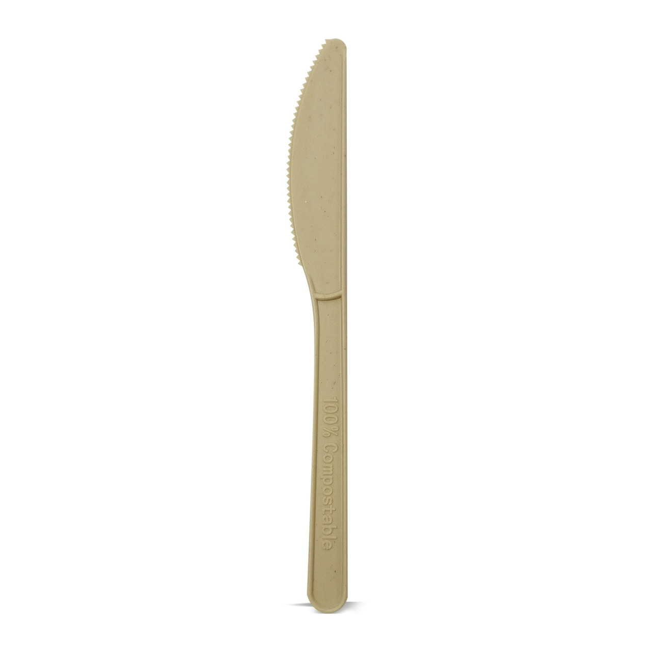 Knife 6 IN CPLA Bamboo Heat Proof 50 Count/Pack 20 Packs/Case 1000 Count/Case