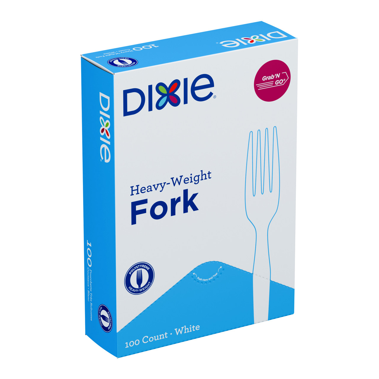 Dixie® Grab-N-Go® Fork PS White Heavyweight 1000/Case