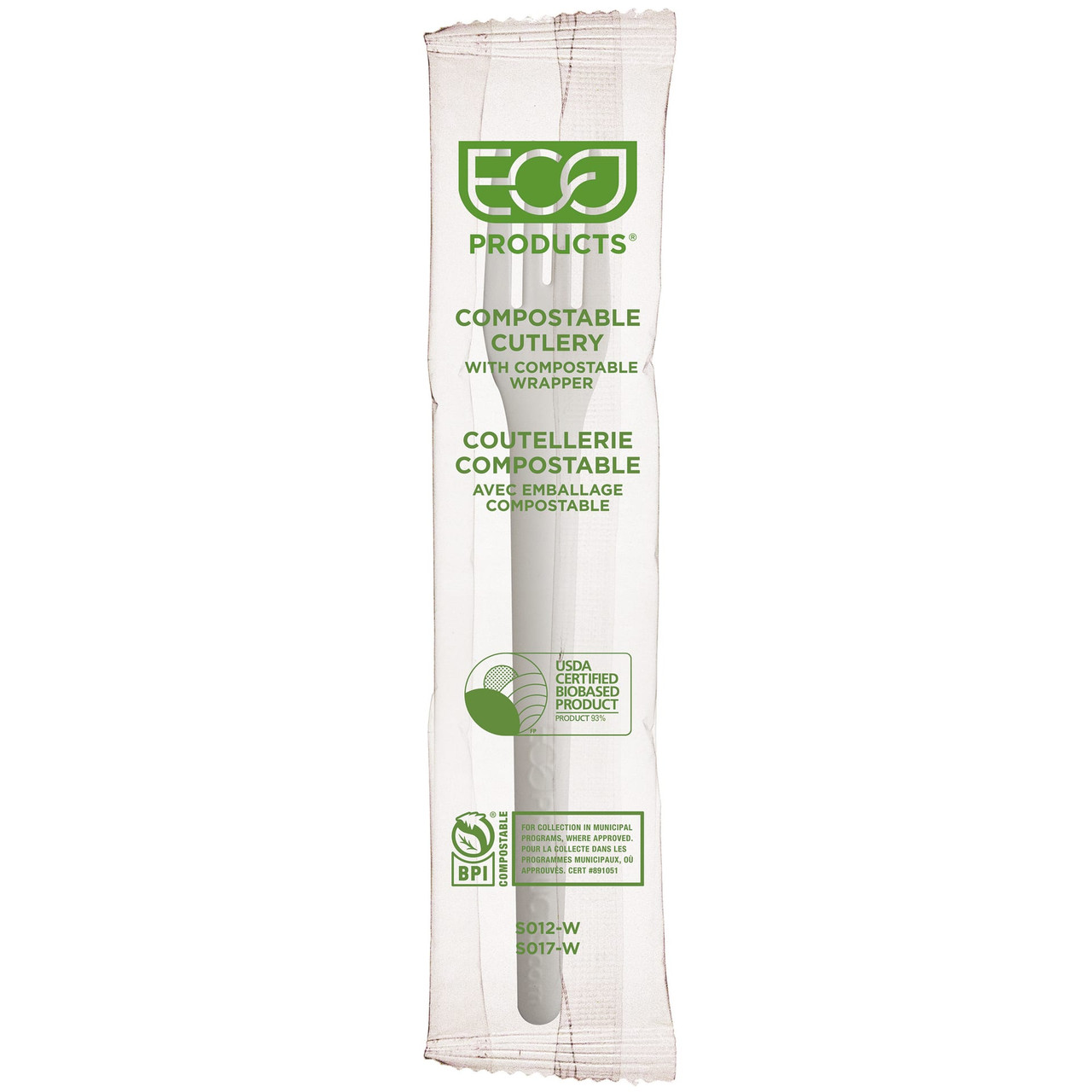 Plantware® Fork 6 IN PLA White 1000/Case