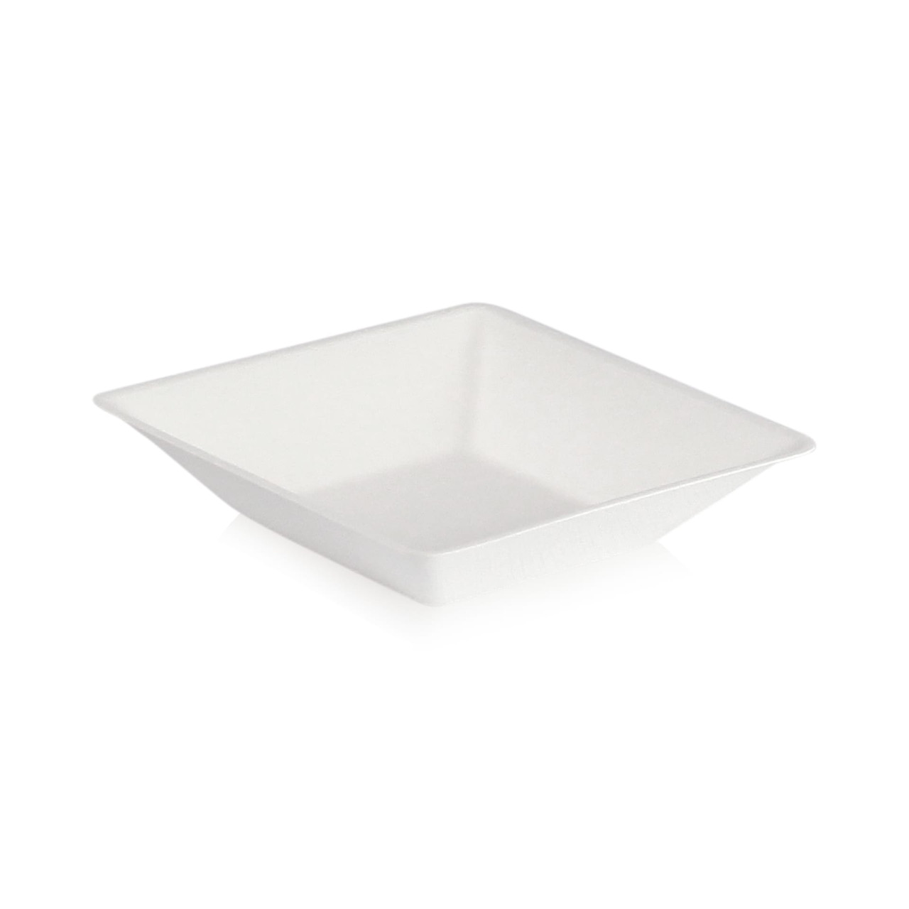 Plate 5.1X5.1X1.1 IN Sugarcane White Freezer Safe Grease Resistant 100 Count/Pack 6 Packs/Case 600 Count/Case