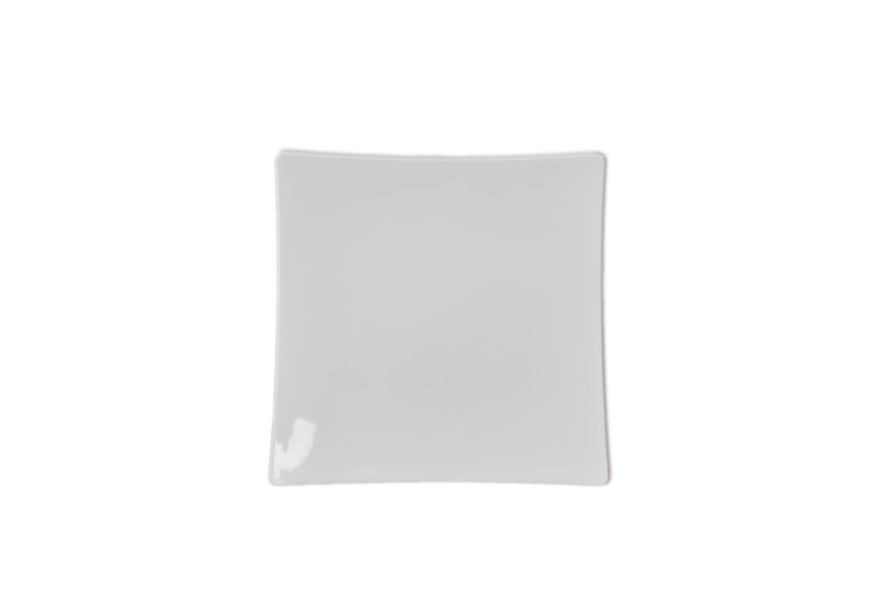 Plate 10.08X10.08X1.73 IN Melamine White Square Flared 12 Count/Pack 1 Packs/Case