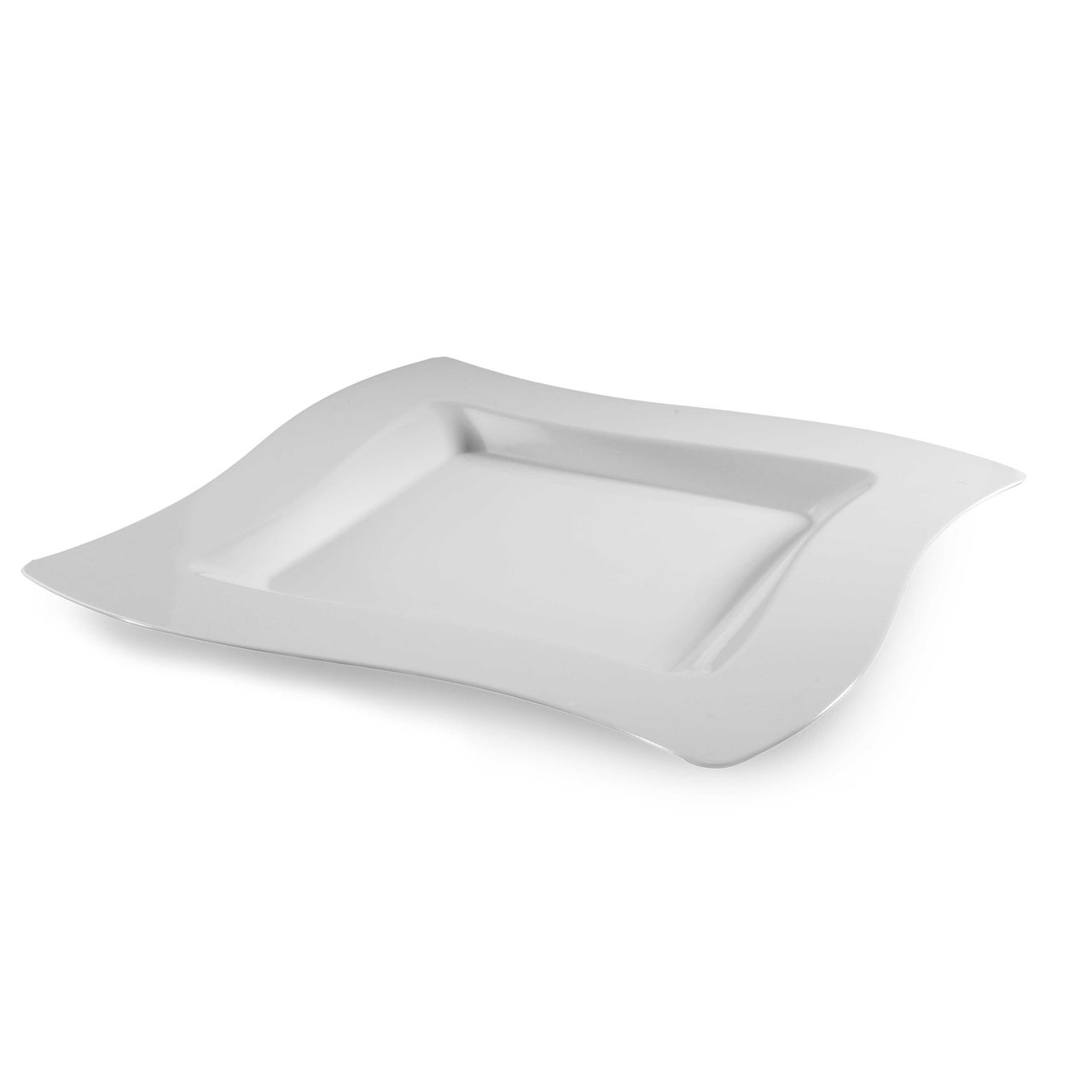 Plate 9.5X9.5 IN PS White Square 120/Case