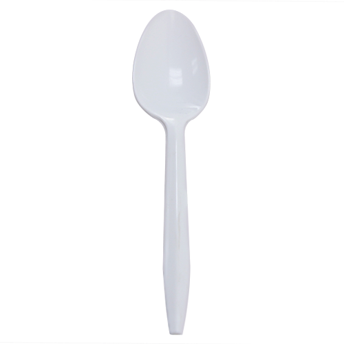 Teaspoon PP White Medium Weight 100 Count/Bag 10 Bags/Case 1000 Count/Case