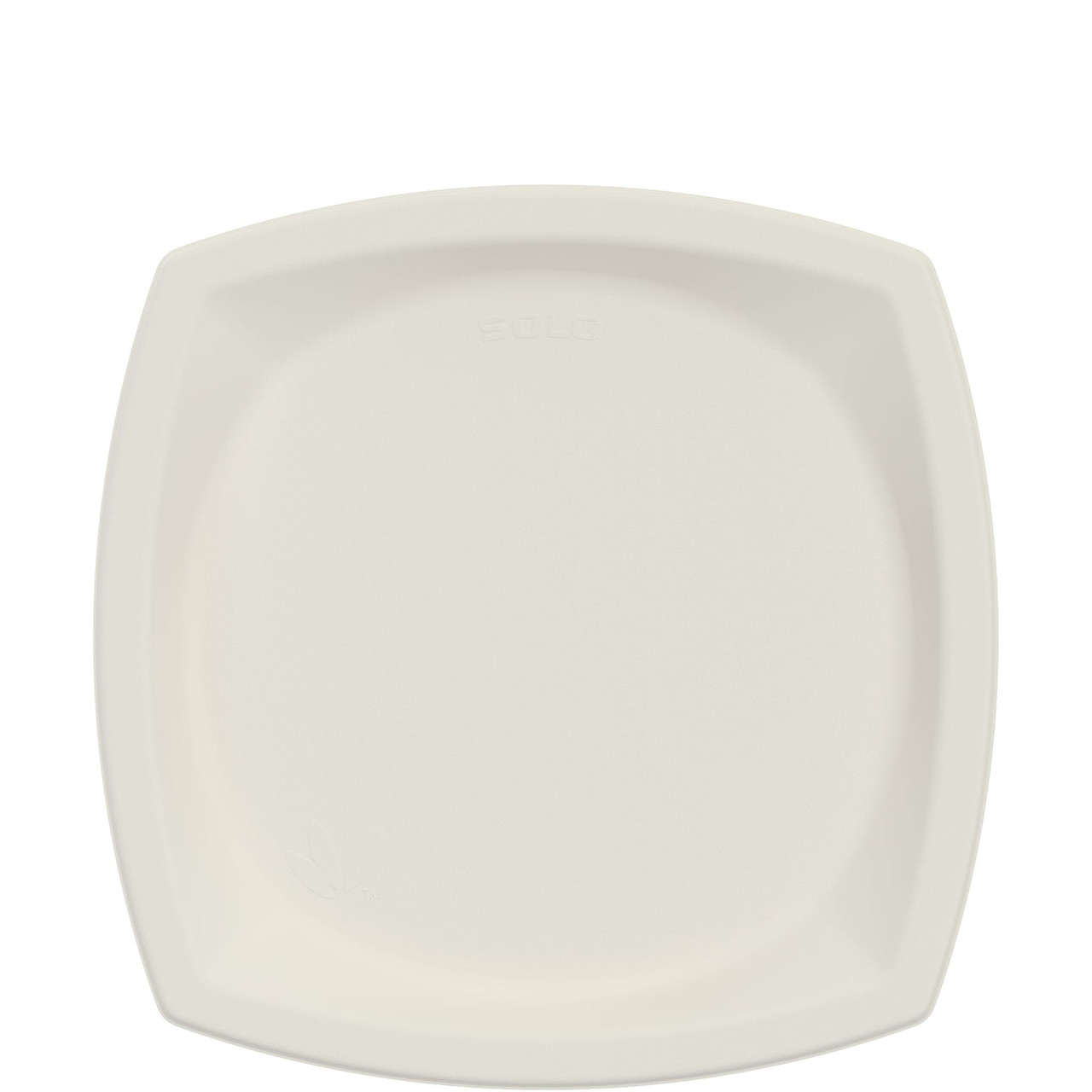 Solo® Bare® by Solo® Eco-Forward® Plate 10X10X0.777 IN Sugarcane Ivory Square 125 Count/Pack 4 Packs/Case 500 Count/Case