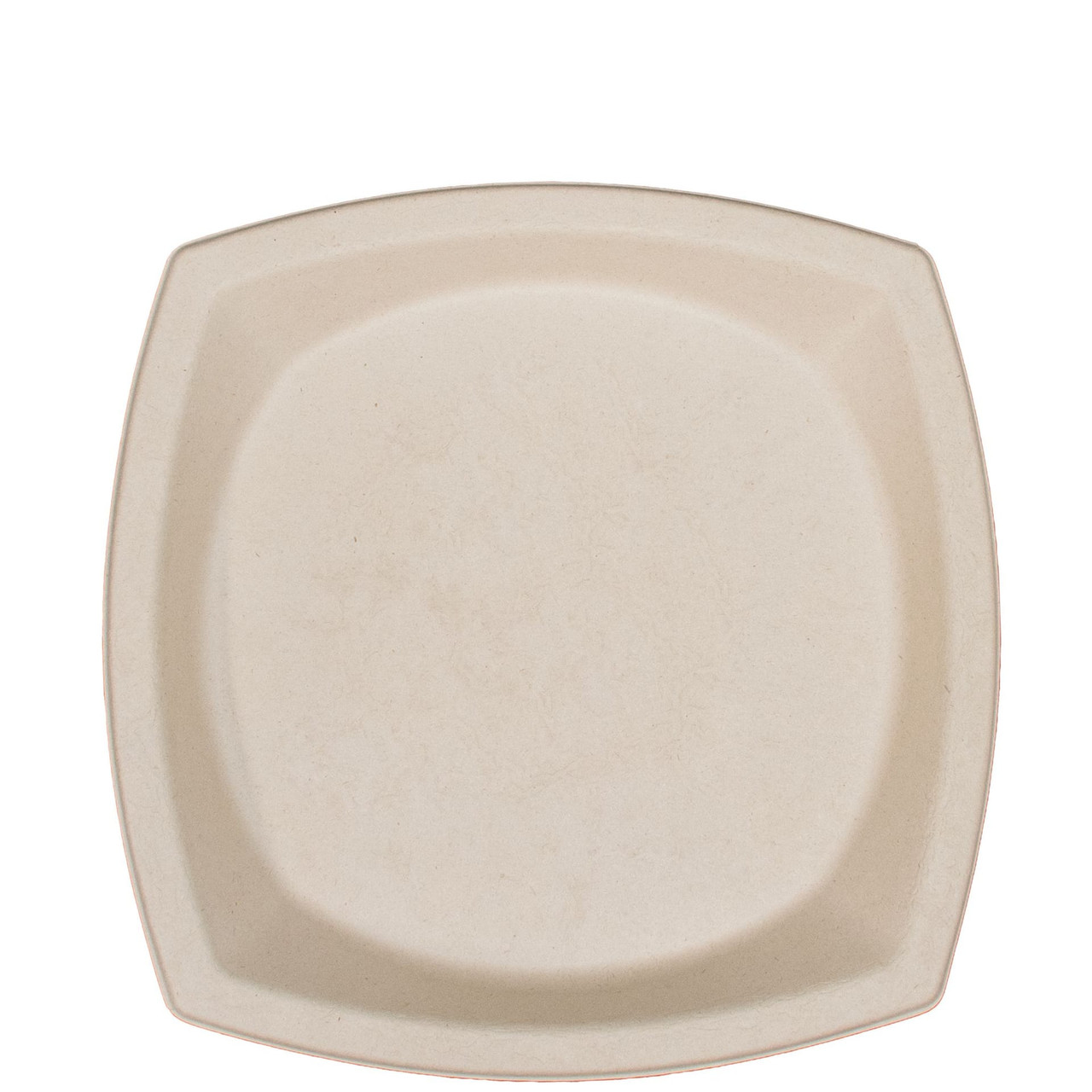 Dart® Plate 10X10X0.777 IN Fiber Blend Natural Square Microwave Safe 125 Count/Pack 4 Packs/Case 500 Count/Case