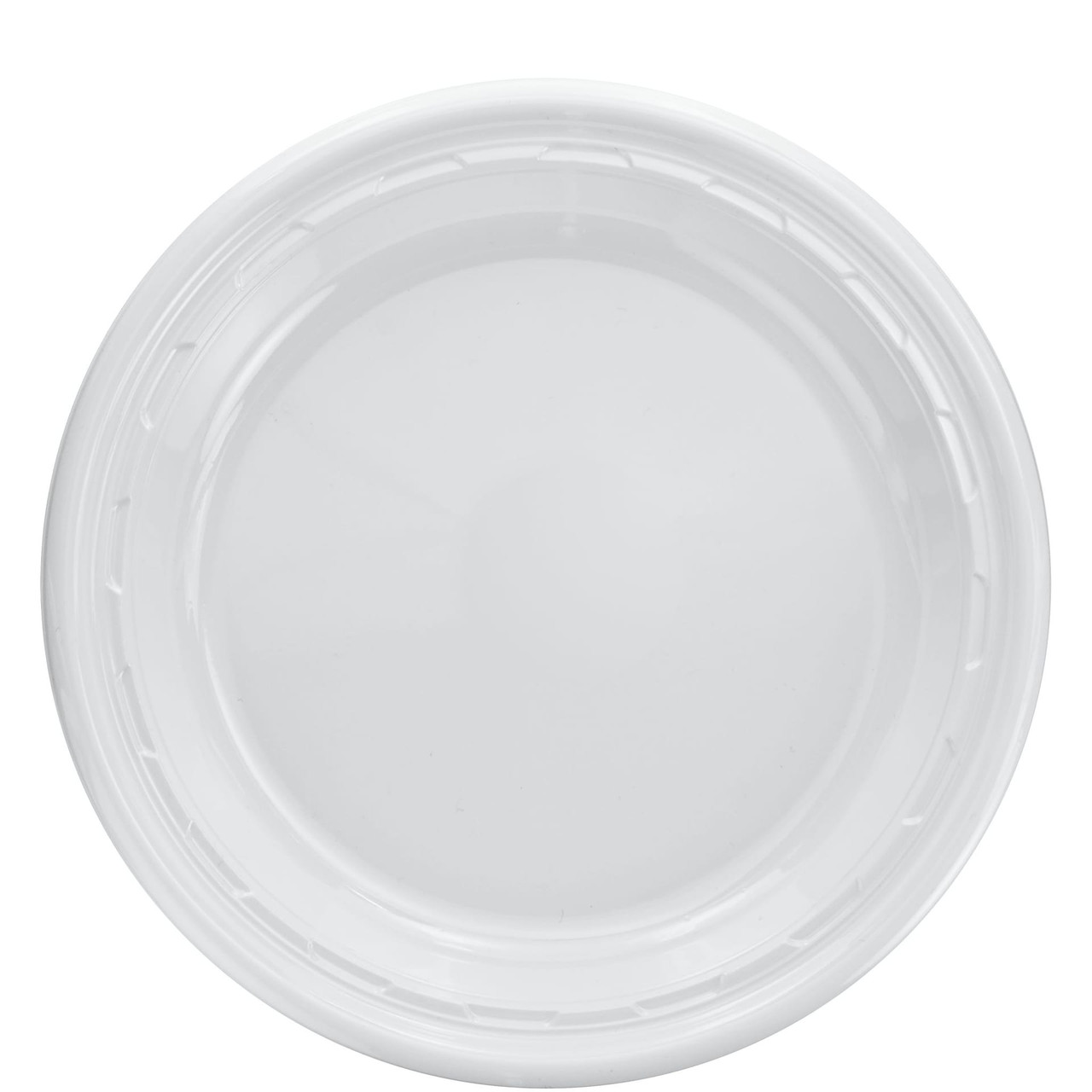 Dart® Famous Service® Plate 10.25 IN PS White Round 125 Count/Pack 4 Packs/Case 500 Count/Case