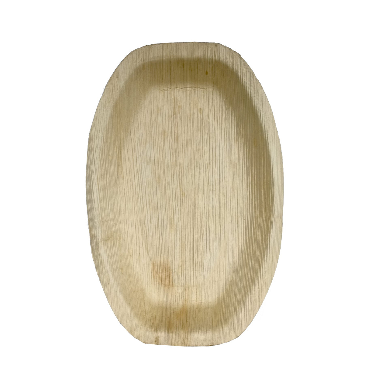 Plate 14X9.5X1.2 IN Palm Leaf Natural Oval 10 Count/Pack 5 Packs/Case 50 Count/Case