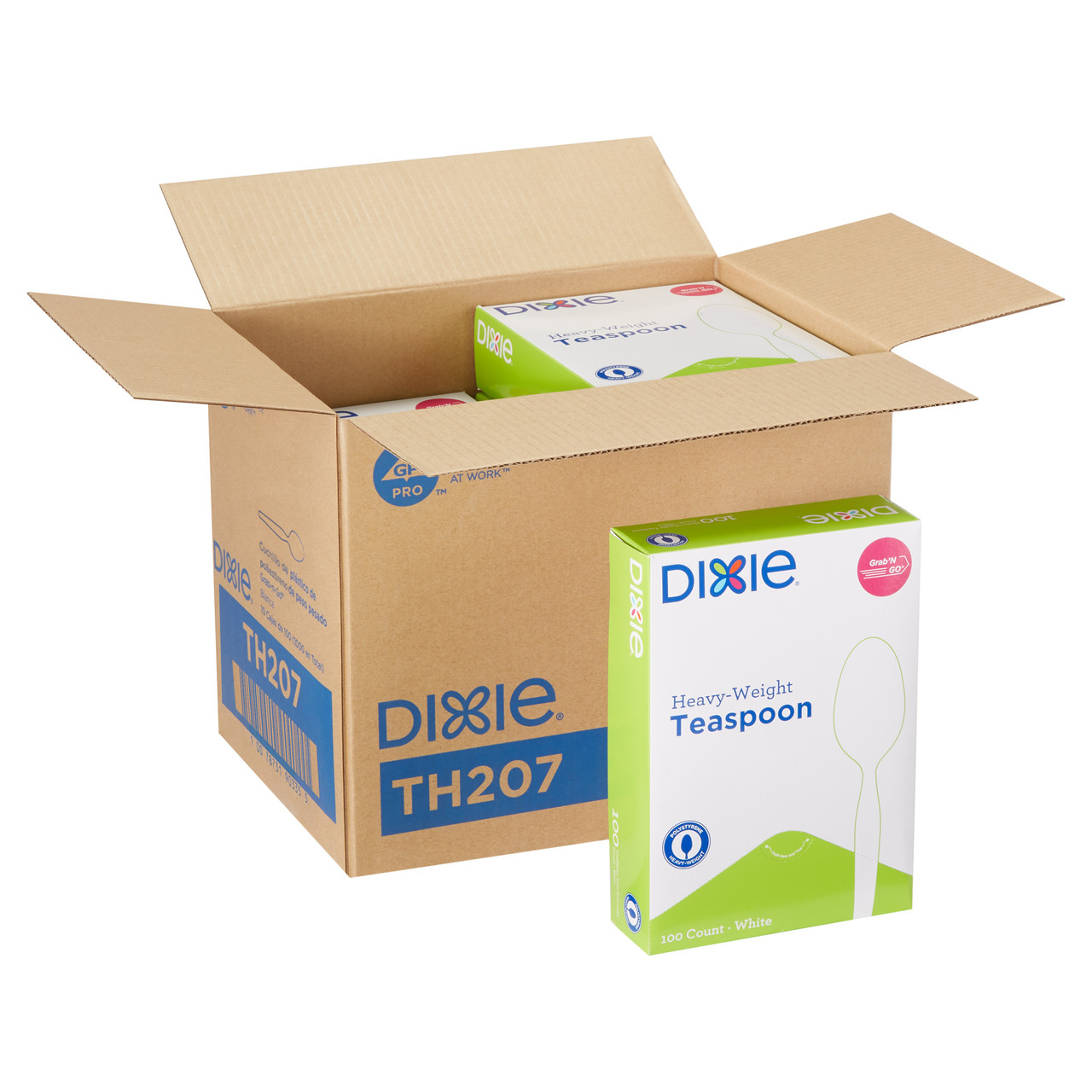 Dixie® Grab-N-Go® Teaspoon PS White Heavyweight 1000/Case