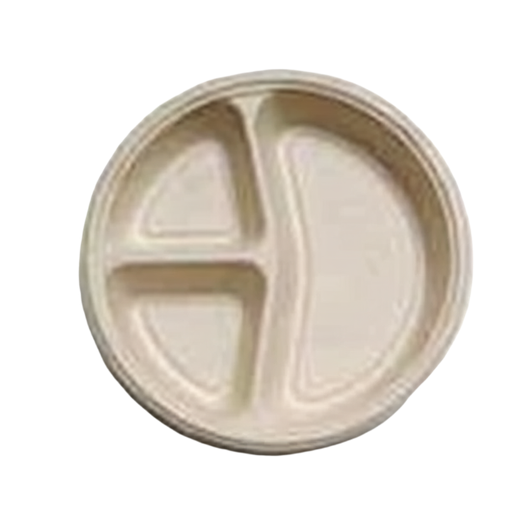 Plate 10 IN 3 Compartment Plant Fiber 200/Case