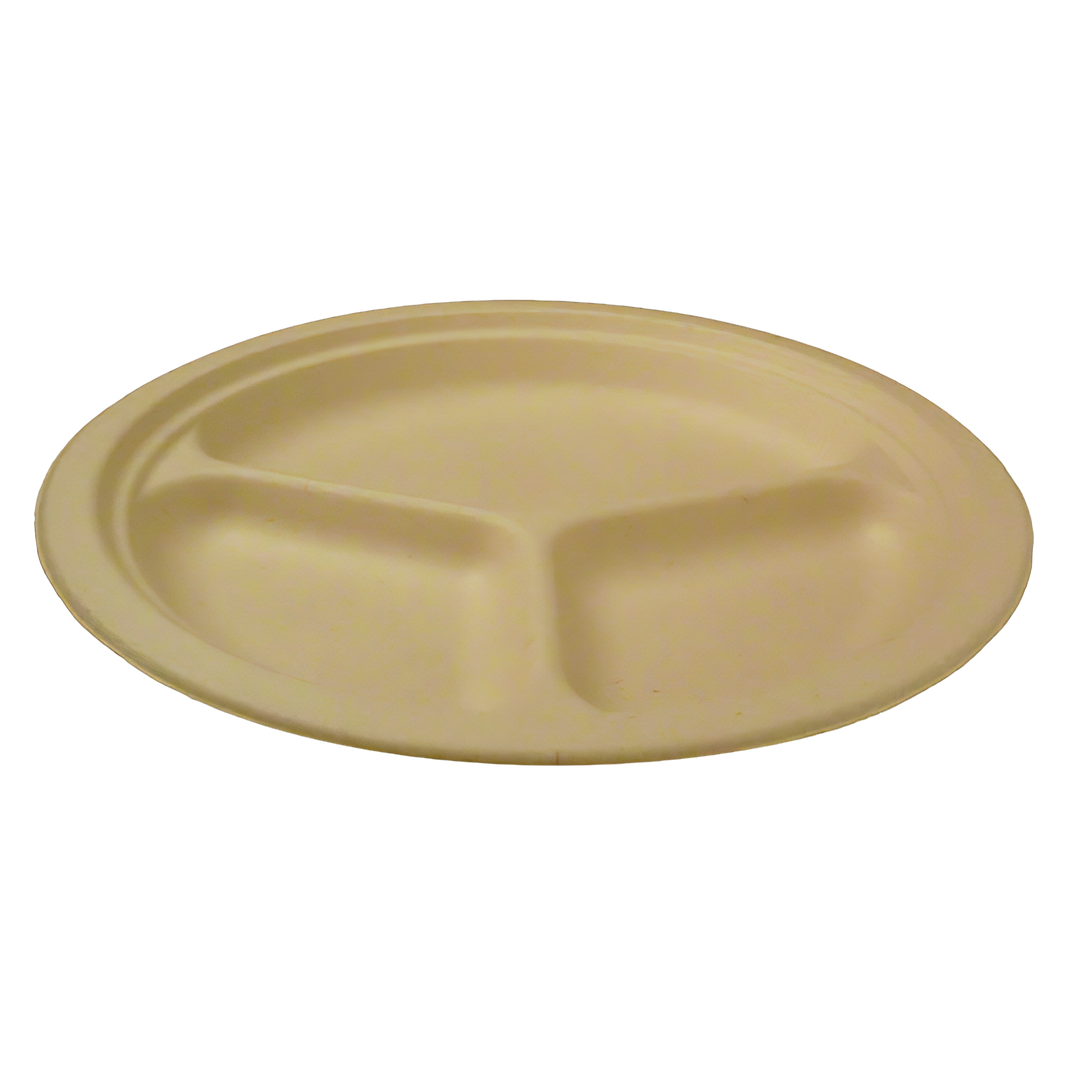 Plate 10 IN 3 Compartment Pulp Fiber 700/Case