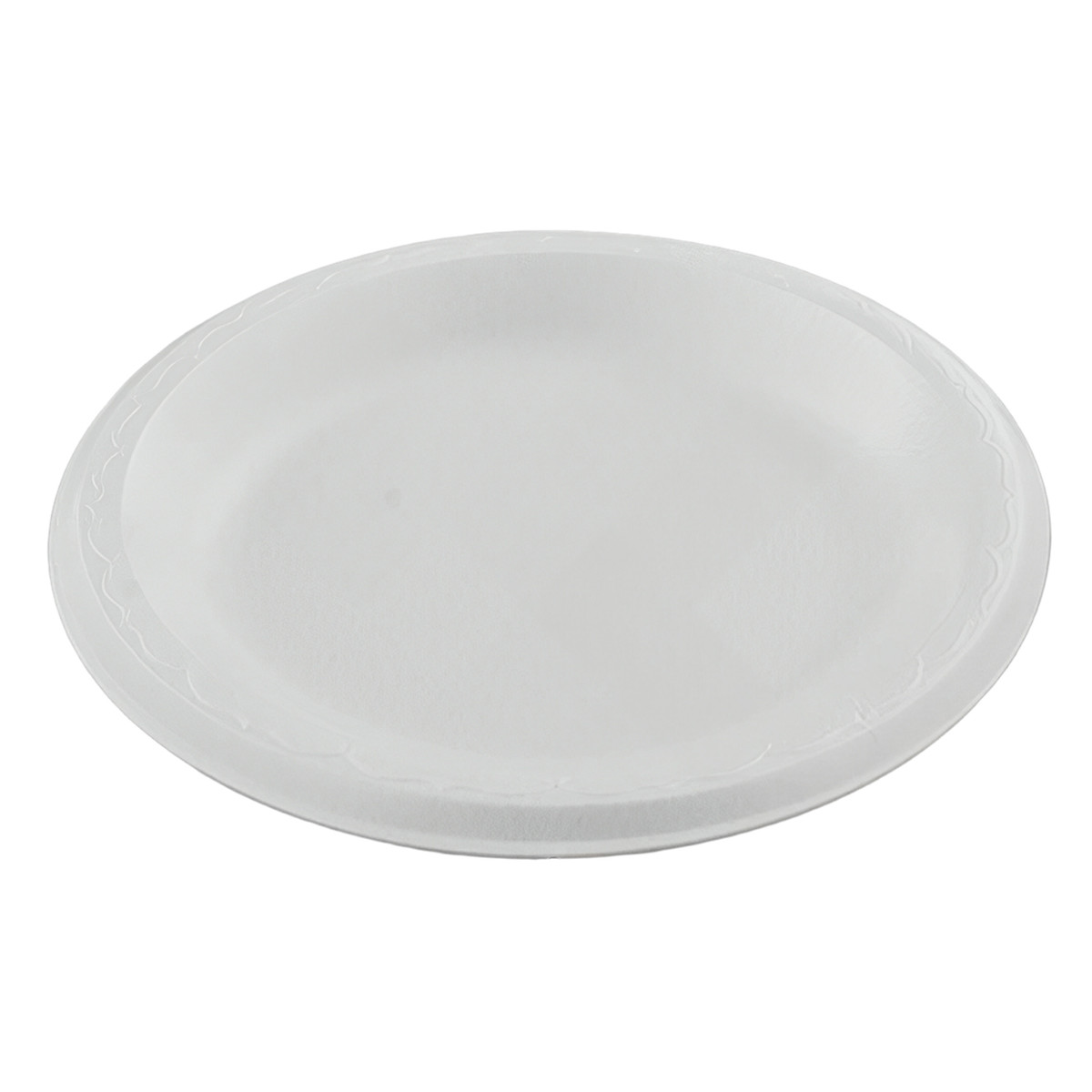 Plate 9 IN Polystyrene Foam White Laminated 500/Case