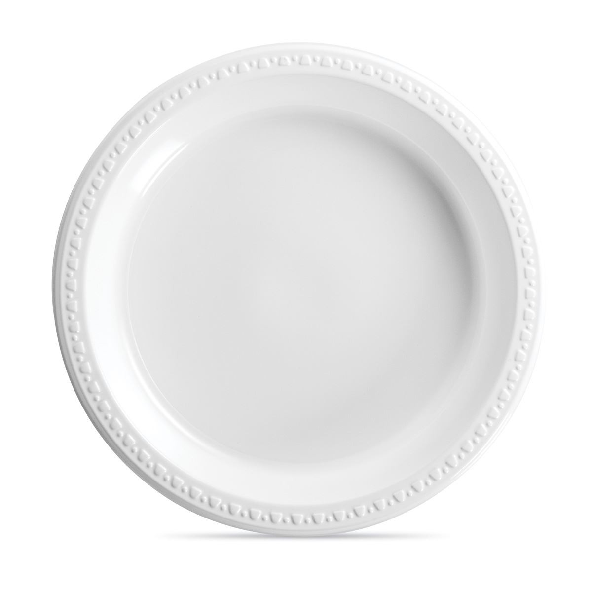 Plate 10.25 IN Plastic White Round Heavy Duty 500/Case