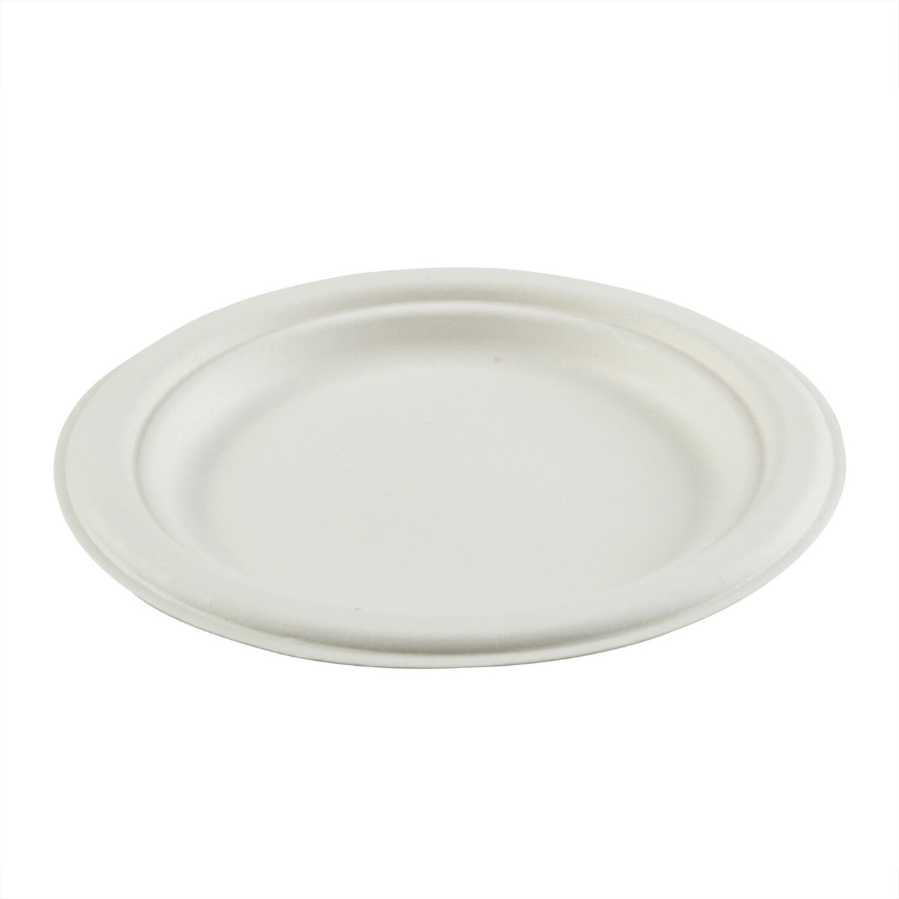 PrimeWare® Plate 7 IN Molded Fiber White Round Microwave Safe Freezer Safe 125 Count/Pack 8 Packs/Case 1000 Count/Case