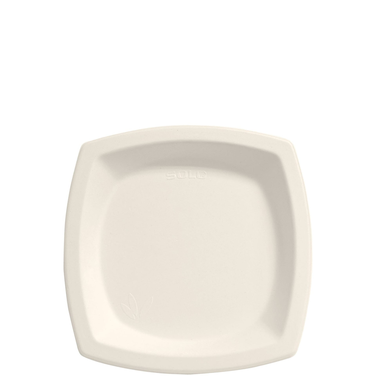 Solo® Bare® by Solo® Eco-Forward® Plate 6.7X6.7X0.627 IN Sugarcane Ivory 125 Count/Pack 8 Packs/Case