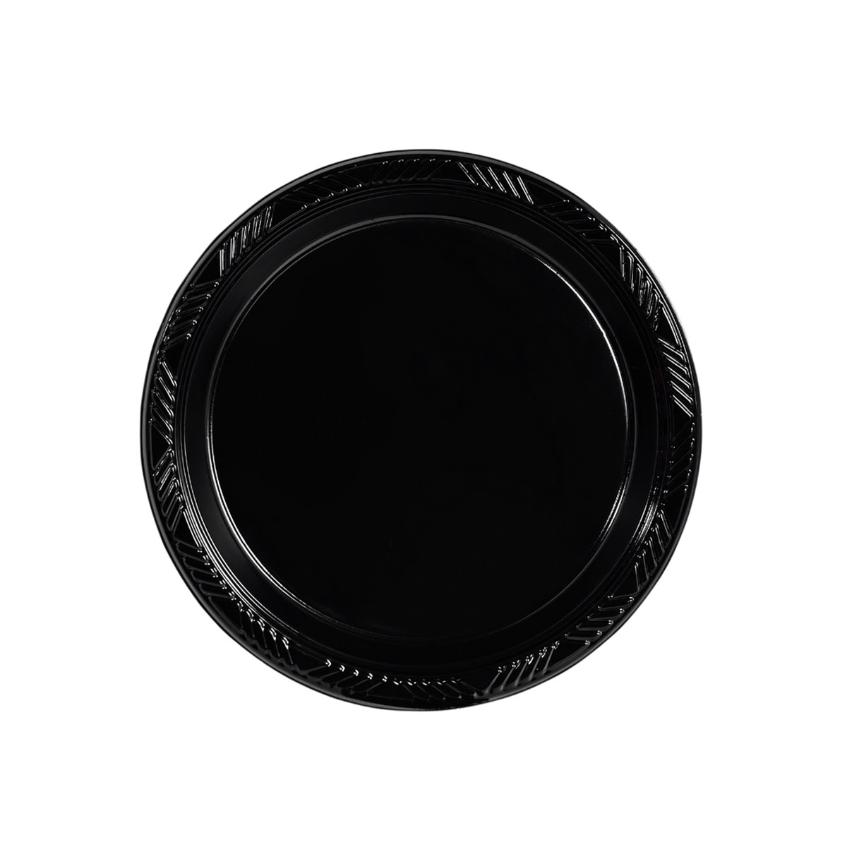 Plate 7 IN Plastic Black High Impact 1000/Case