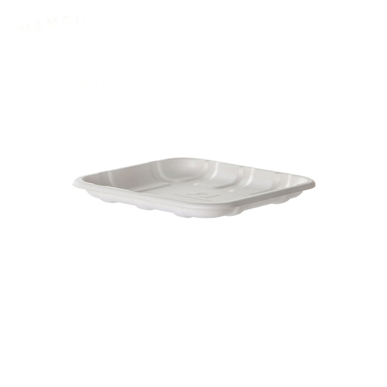Vanguard® 1S Meat Tray 5.52X5.52X0.56 IN Sugarcane 600/Case