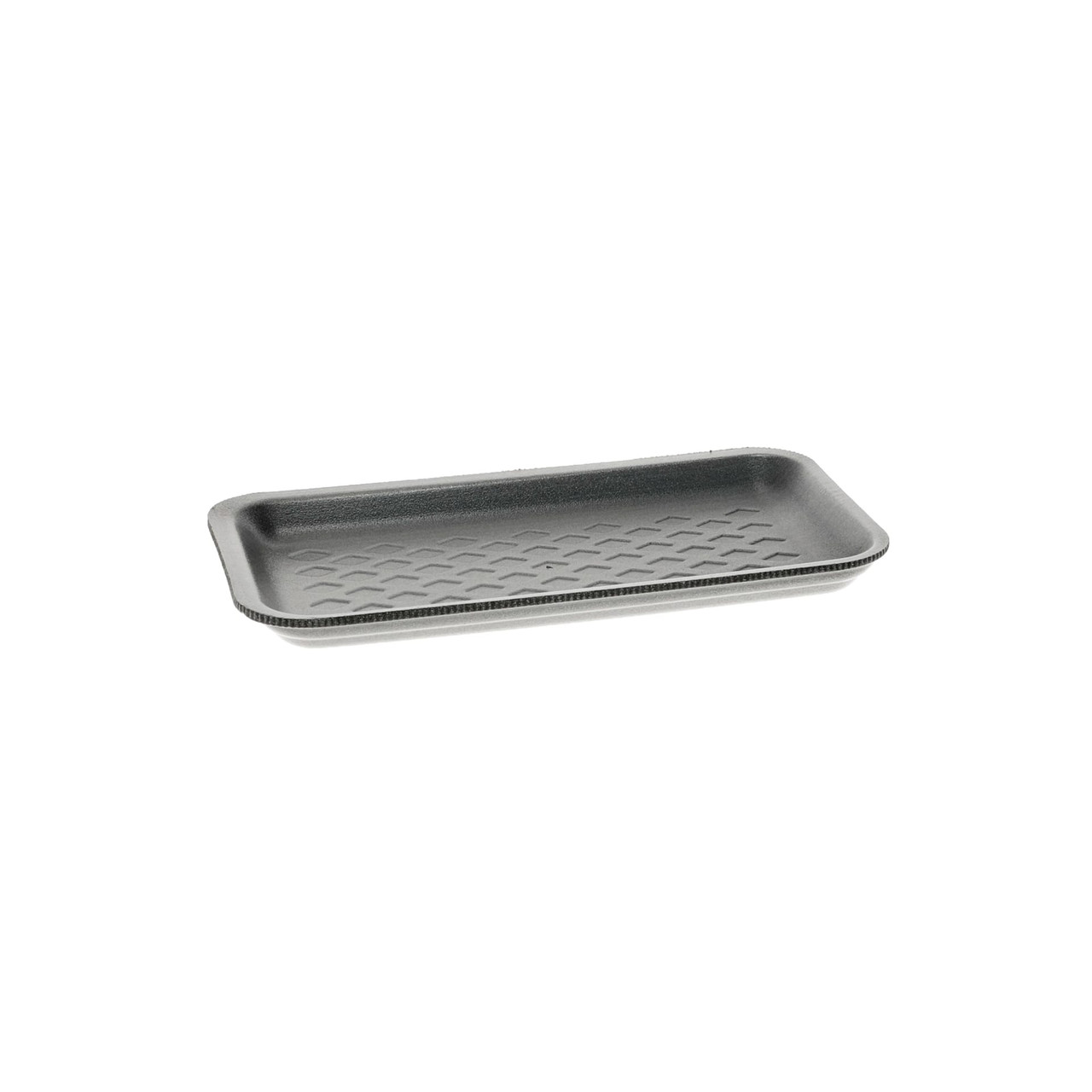 17S Supermarket Tray 8.4X4.5X0.7 IN Polystyrene Foam Black Rectangle 1000/Case