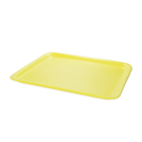 8S Tray 10X8X0.63 IN Polystyrene Foam Yellow Rectangle 500/Case