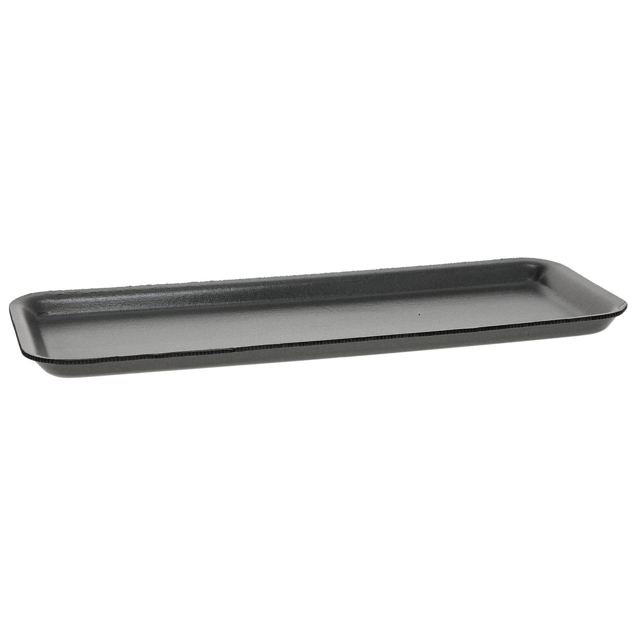 7S Meat Tray 14.625X5.625X0.67 IN Polystyrene Foam Black Rectangle 250/Case