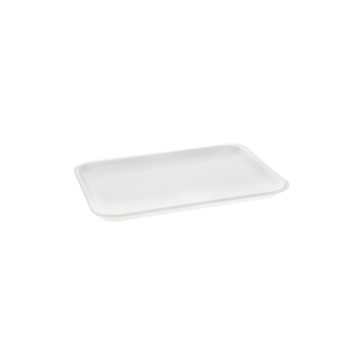 4S Supermarket Tray 9.125X7.125X0.65 IN Polystyrene Foam White Rectangle 500/Case