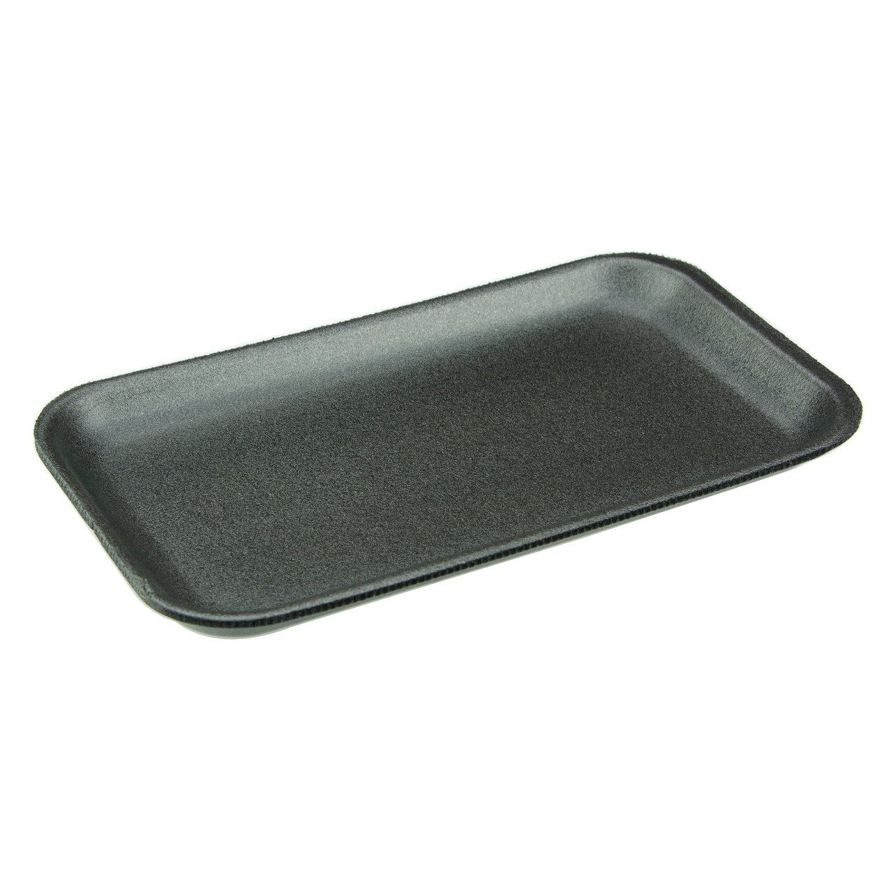 17S Meat Tray 8.3X4.8X0.65 IN Polystyrene Foam Black Rectangle 1000/Case