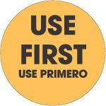 Use Label 3 IN Black Orange Bilingual 500/Roll