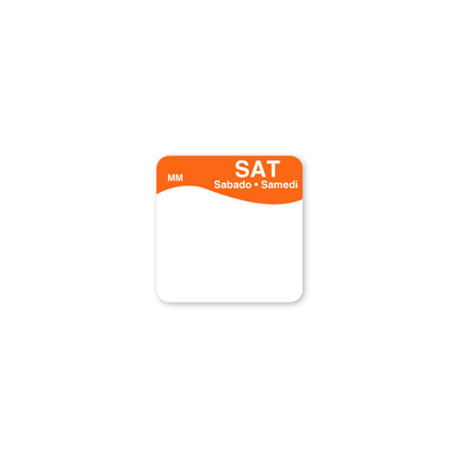 MoveMark® Blank Label 1X1 IN Saturday 1/Roll