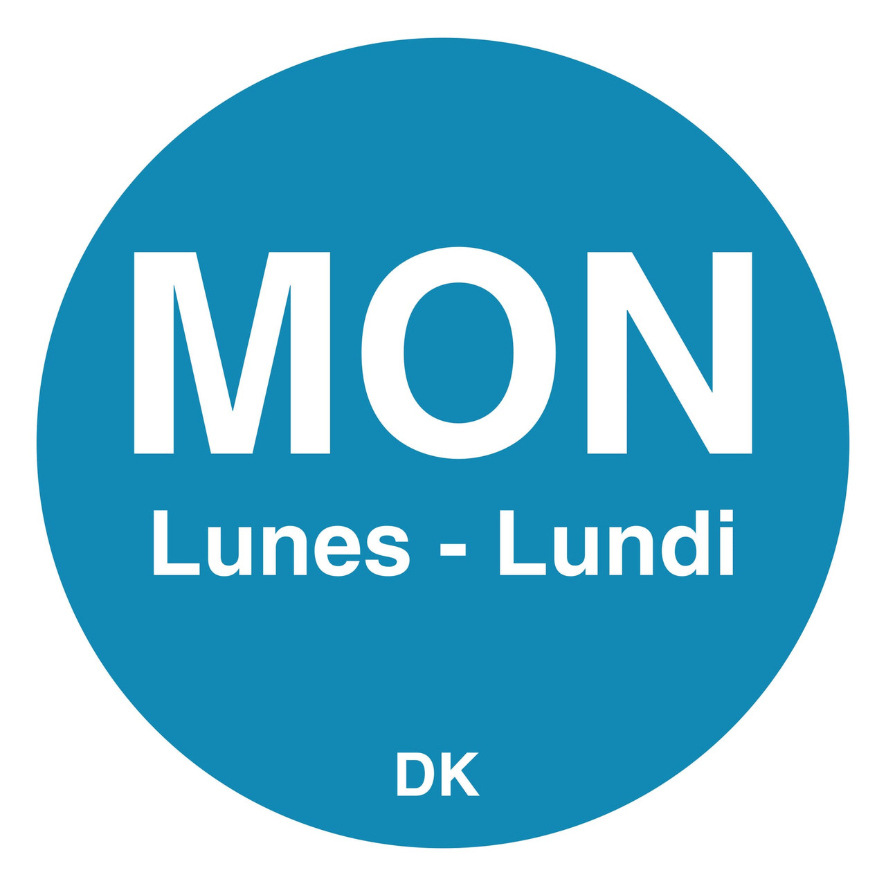 DuraMark Monday Label 0.75 IN 2000/Roll