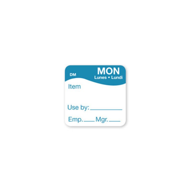 DissolveMark® Label 1X1 IN Monday Adhesive 500/Roll