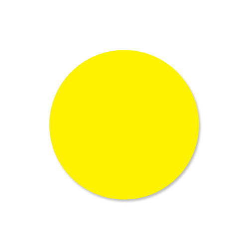 DuraMark Label 1 IN Yellow Circle Permanent Adhesive 1000/Roll