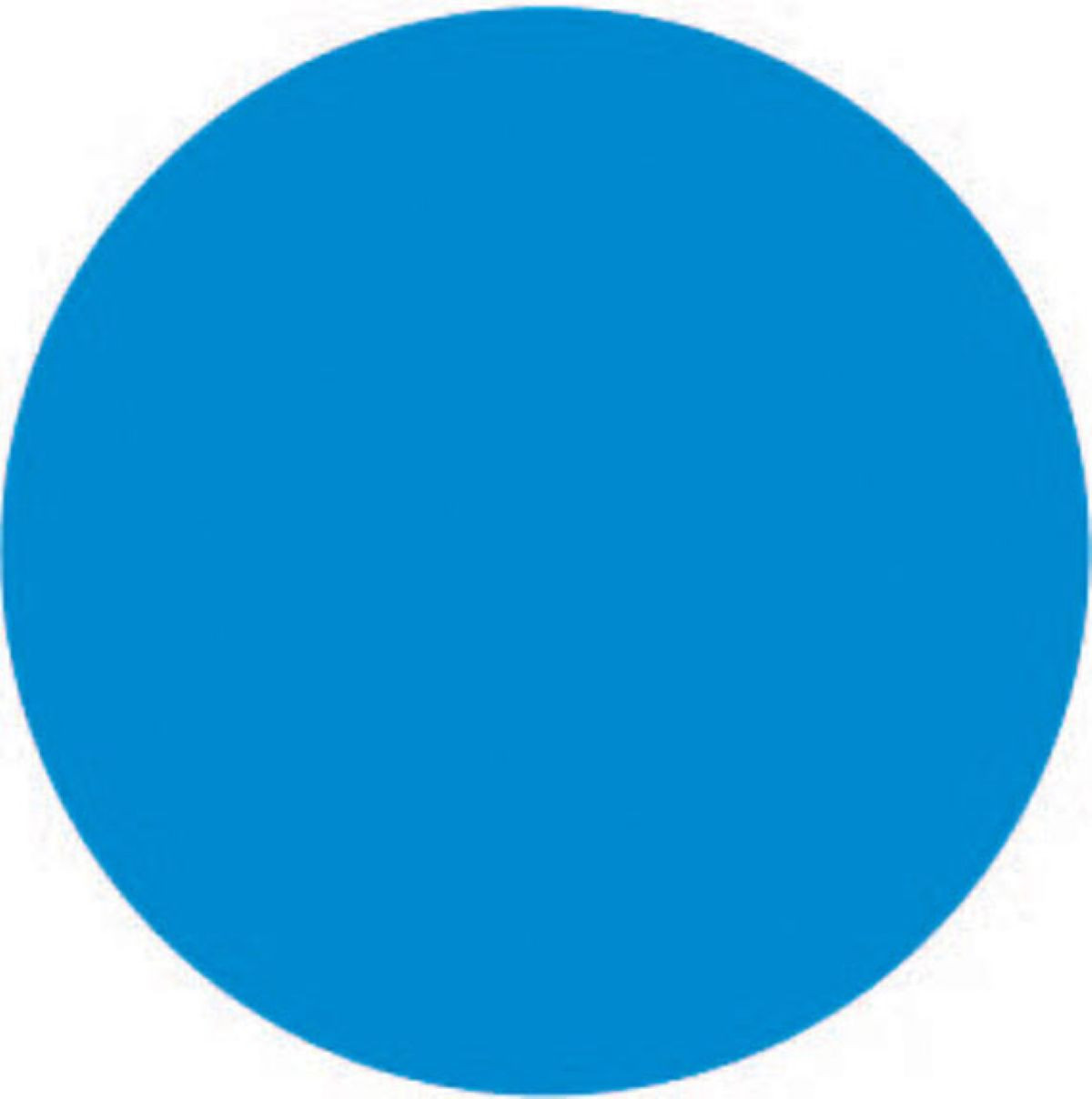 Blank Expiration Label 1 IN Blue Circle All Temperature Permanent 1000 Count/Roll 12 Rolls/Case 12000 Count/Case