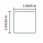 TOLEDO 1755-B-001 Blank Scale Label 1.56X1.53 IN White Floral 750CT 7500/Case