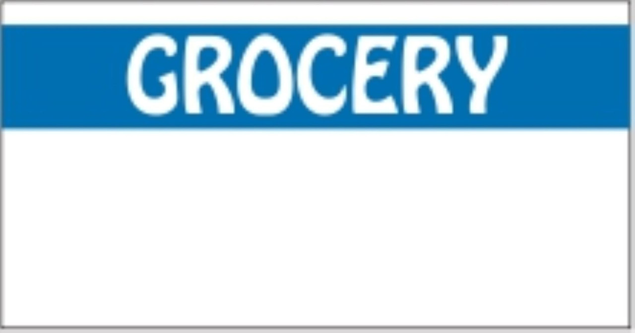 Monarch 1110/FEB-117 Grocery Gun Label Blue White Reverse Print 17000/Roll