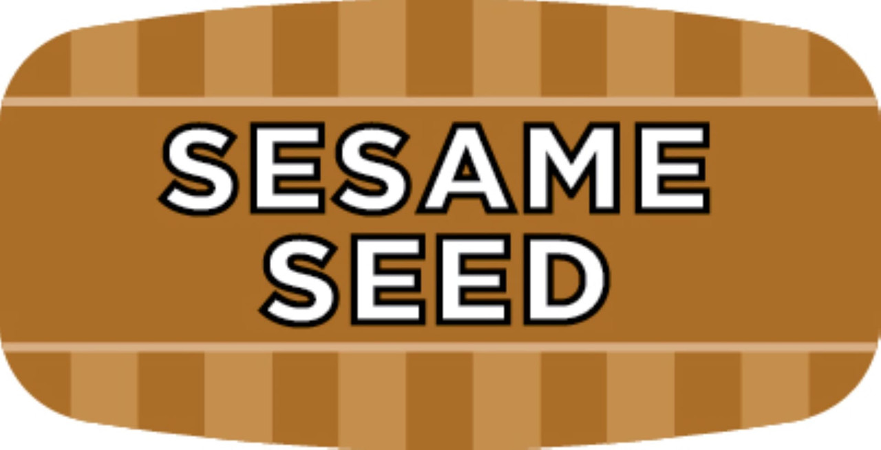 Sesame Seed Bakery Flavor Label 0.625X1.25 IN 4 Color Process UV 1000 Count/Roll 50 Rolls/Case 50000 Count/Case