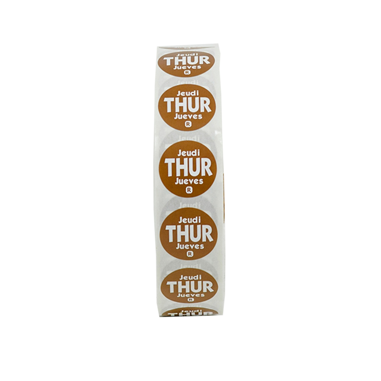 Label 0.75 IN Thursday Round Removable Trilingual 2000/Roll