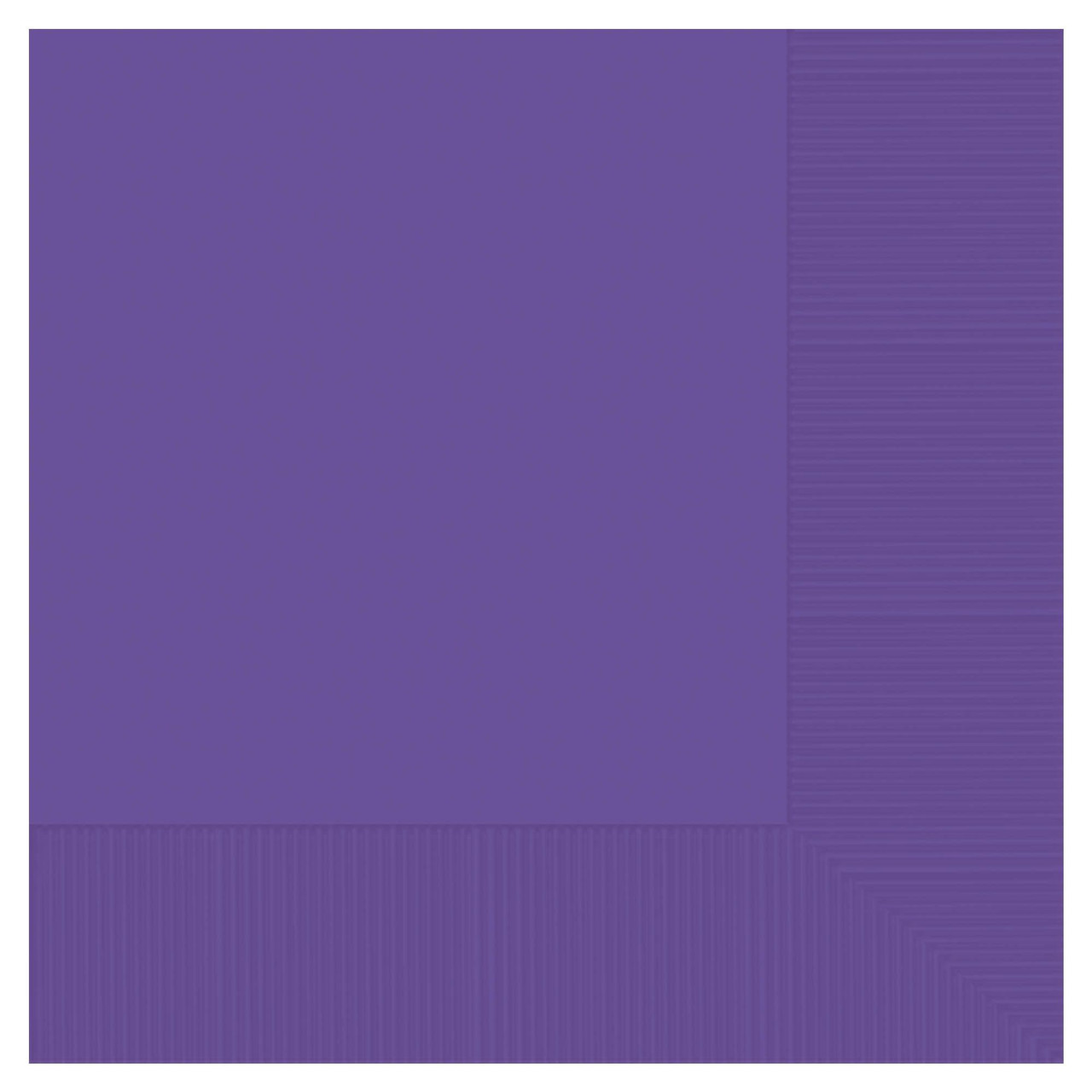Beverage Napkins 10X10 IN Purple 2PLY 50 Count/Pack 20 Packs/Case 1000 Count/Case