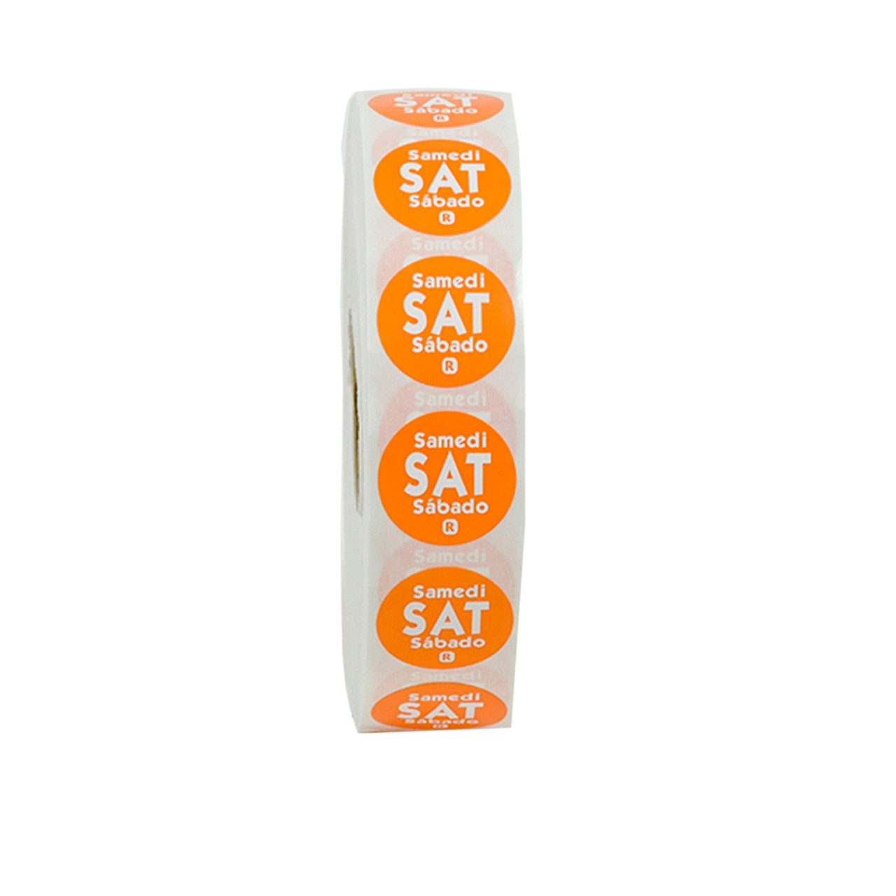 Label 0.75 IN Saturday Round Removable Trilingual 2000/Roll