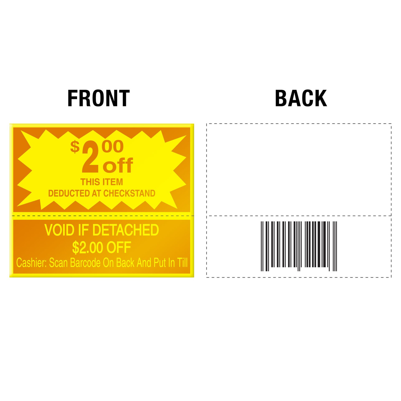 Gotts Grocery $2.00 Coupon Label UPC 250/Roll