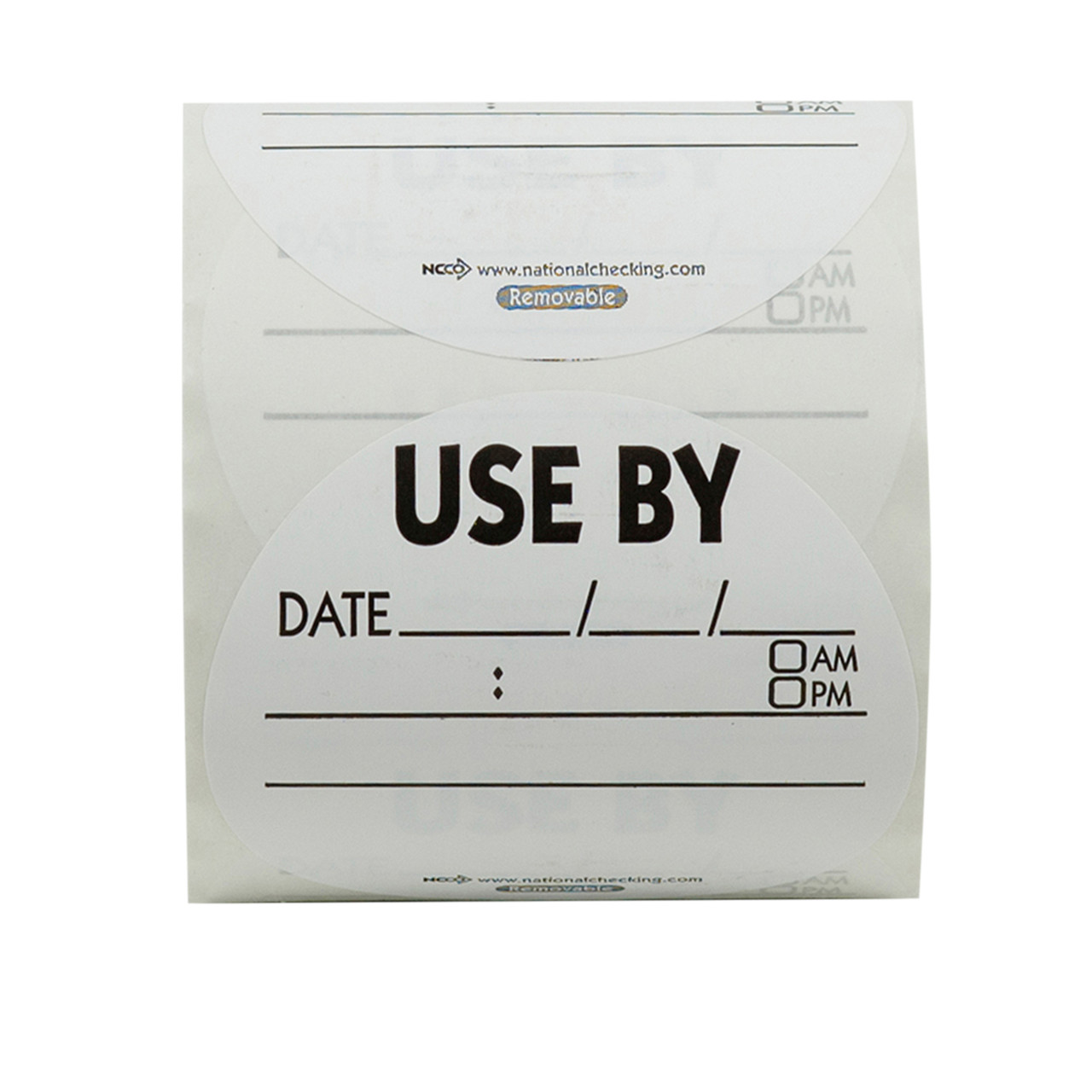 Use By Label 3 IN Round Removable 500/Roll