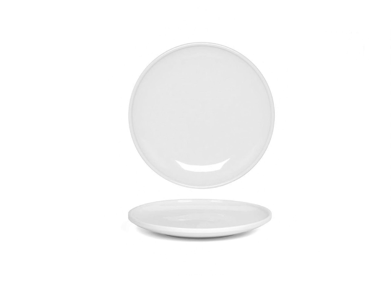 Plate 9 IN China Porcelain White Bevel 6/Case