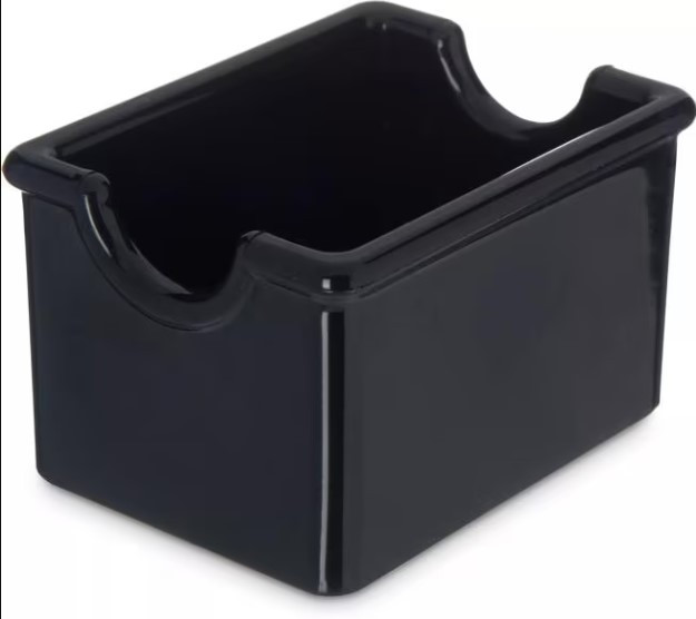 Carlisle Foodservice Products® Sugar Packet Holder 3.43X2.62X2.12 IN SAN Black 1/Each